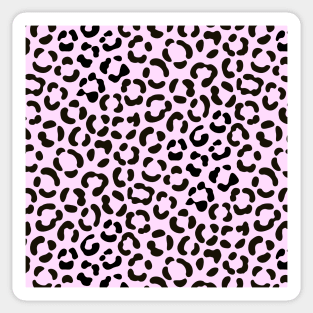 Trendy Black and Pink Leopard Effect Pattern Sticker